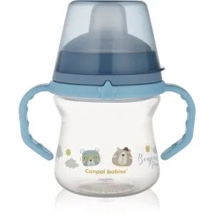 canpol babies Bonjour Paris FirstCup tasse avec supports Blue 6m+ 150 ml