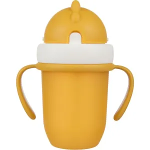 Canpol babies Matt tasse avec paille 9+ m Yellow 210 ml