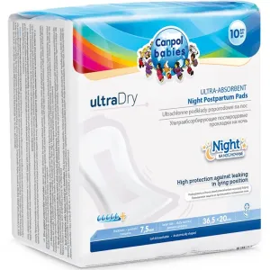 Canpol babies Postpartum Pads Night Ultra Dry serviettes hygiéniques de maternité 10 pcs