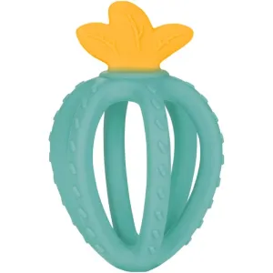 canpol babies Silicone Sensory Teether Strawberry jouet de dentition Turquoise 3m+ 1 pcs