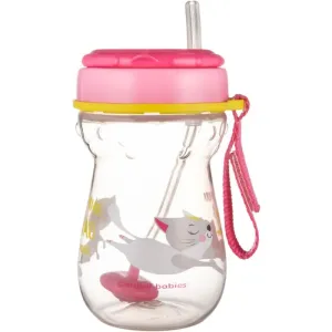 Canpol babies Sport Cup tasse avec paille 9m+ Pink 350 ml
