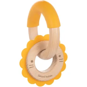 Canpol babies Teethers Wood-Silicone Lion jouet de dentition 1 pcs