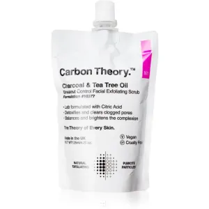 Carbon Theory Charcoal & Tea Tree Oil exfoliant purifiant visage pour peaux à problèmes, acné 125 ml