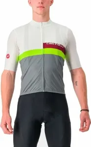 Castelli A Blocco Jersey Ivory/Bordeaux-Electric Lime-Sedona Sage S Maillot