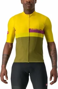 Castelli A Blocco Jersey Passion Fruit/Amethist-Green Apple-Avocado Green M Maillot