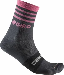 Castelli Giro 13 Stripe Sock Gray/Rosa S/M Chaussettes de cyclisme