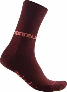 Castelli Quindici Soft Merino W Sock Bordeaux L/XL Chaussettes de cyclisme