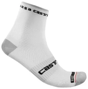 Castelli Rosso Corsa Pro 9 Sock White S/M Chaussettes de cyclisme