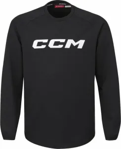 CCM Locker Room Fleece Crew SR Black 2XL SR Chandail à capuchon de hockey
