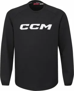CCM Locker Room Fleece Crew SR Black M SR Chandail à capuchon de hockey