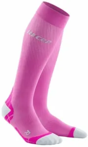 CEP WP207Y Compression Tall Socks Ultralight Pink/Light Grey II Chaussettes de course