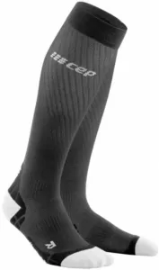 CEP WP30IY Compression Tall Socks Ultralight Black-Light Grey IV Chaussettes de course