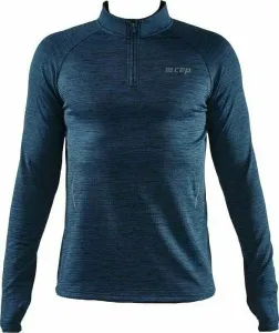 CEP W0139 Winter Run Shirt Men Dark Blue Melange L Sweat-shirt de course