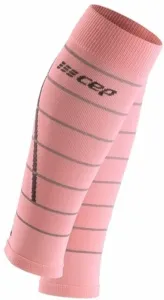 CEP WS401Z Compression Calf Sleeves Reflective Light Pink IV Couvre-mollets pour les coureurs