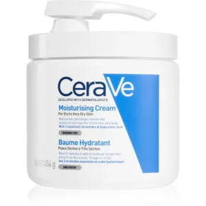 CeraVe Moisturizers crème hydratante visage et corps avec pompe doseuse 454 g