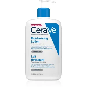 CeraVe Moisturizers lait hydratant visage et corps pour peaux sèches à très sèches 473 ml