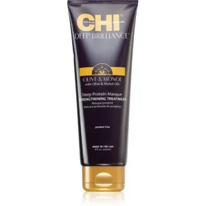 CHI Brilliance Strengthening Treatment masque fortifiant pour cheveux faibles et abîmés et anti-pointes fourchues à l'huile d'olive 237 ml