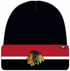 Chicago Blackhawks Split Cuff Knit Black UNI Hockey tuque