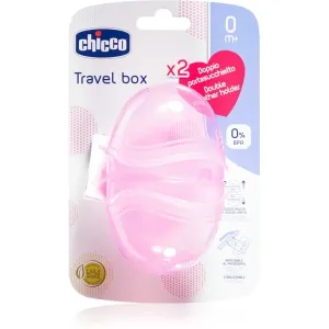 Chicco Double Soother Holder boîte à tétines Pink 1 pcs