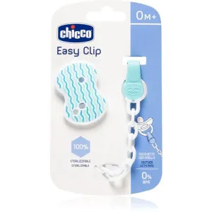 Chicco Easy Clip chaînette à tétine 0m+ Blue 1 pcs