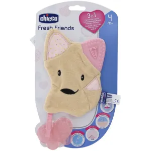 Chicco Fresh Friends Teething Cuddly Toy doudou avec anneau de dentition Girl 1 pcs