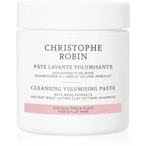Christophe Robin Cleansing Volumizing Paste with Rose Extract shampoing exfoliant pour le volume des cheveux 75 ml