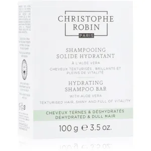 Christophe Robin Hydrating Shampoo Bar with Aloe Vera Barre de shampoing pour cheveux secs et sensibilisés 100 g