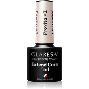 Claresa Extend Care 5 in 1 Provita base coat pour ongles en gel effet régénérant teinte #2 5 g