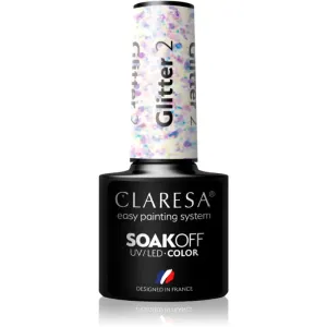 Claresa SoakOff UV/LED Color Glitter vernis à ongles gel teinte 2 5 g