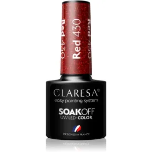 Claresa SoakOff UV/LED Color Rainbow Explosion vernis à ongles gel teinte Red 430 5 g