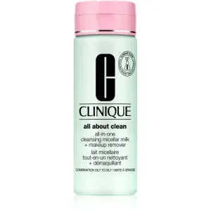 Clinique All About Clean All-in-One Cleansing Micellar Milk + Makeup Remove lait nettoyant doux pour peaux mixtes à grasses 200 ml