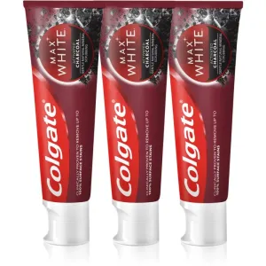Colgate Max White Charcoal dentifrice blanchissant 3 x 75 ml