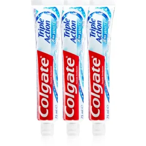 Colgate Triple Action White dentifrice blanchissant pour prévenir les caries et pour une haleine fraîche