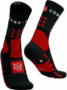 Compressport Hiking Socks Black/Red/White T4 Chaussettes de course