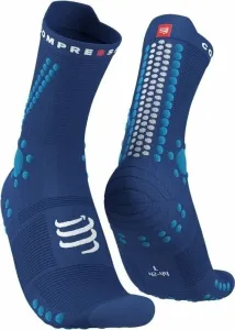 Compressport Pro Racing Socks v4.0 Trail Sodalite/Fluo Blue T4 Chaussettes de course