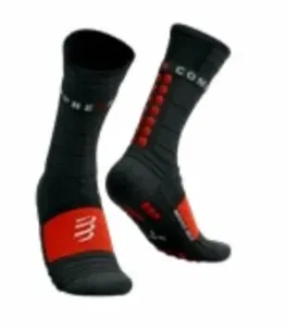 Compressport Pro Racing Socks Winter Run Black/High Risk Red T4