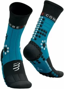 Compressport Pro Racing Socks Winter Trail Mosaic Blue/Black T4 Chaussettes de course