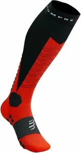 Compressport Ski Mountaineering Full Socks Black/Red T3 Chaussettes de course
