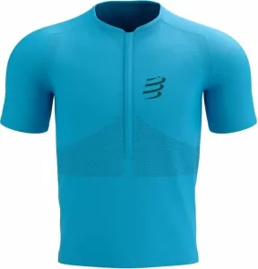 Compressport Trail Half-Zip Fitted SS Top M Hawaiian Ocean/Shaded Spruce L Chemise de course à manches courtes