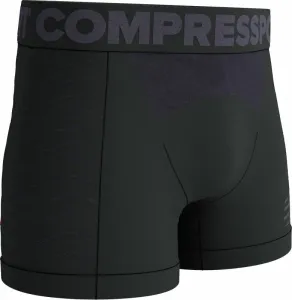 Compressport Seamless Boxer M Black/Grey L Sous-vêtements de course
