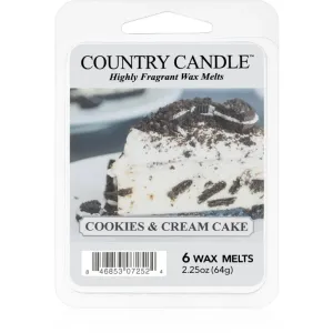 Country Candle Cookies & Cream Cake tartelette en cire 64 g