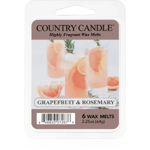 Country Candle Grapefruit & Rosemary tartelette en cire 64 g