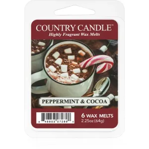 Country Candle Peppermint & Cocoa tartelette en cire 64 g