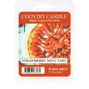 Country Candle Strawberry Mint Tart tartelette en cire 64 g