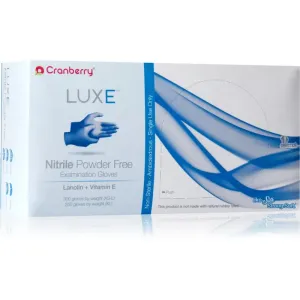 Cranberry Luxe Azure gants en nitrile non poudrés avec lanoline et vitamine E taille M 300 pcs