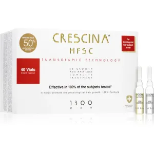 Crescina Transdermic 1300 Re-Growth and Anti-Hair Loss traitement pour la croissance et contre la chute des cheveux pour homme 40x3,5 ml