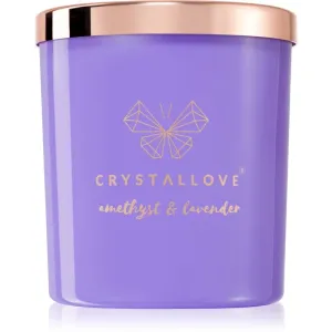 Crystallove Crystalized Scented Candle Amethyst & Lavender bougie parfumée 220 g