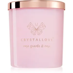 Crystallove Crystalized Scented Candle Rose Quartz & Rose bougie parfumée 220 g