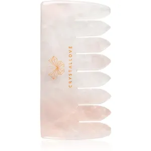 Crystallove Rose Quartz Comb accessoire de massage pour cheveux et corps
