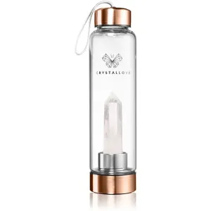 Crystallove Clear Quartz Bottle Rose Gold bouteille d'eau 550 ml